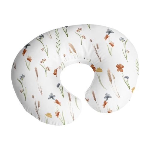 Sweet Jojo Designs Girl Support Nursing Pillow Cover (Pillow Not Included) Watercolor Floral Garden Multicolor