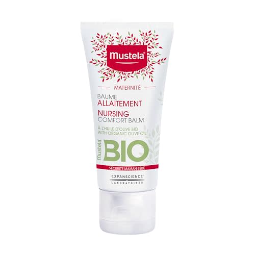 Mustela Maternity Certified Organic Nursing Comfort Balm - Nipple Cream for Breastfeeding with Olive Oil - Clinically Proven & Safe for Pregnancy Skincare - Fragrance Free & Vegan - 1.01 fl. oz.