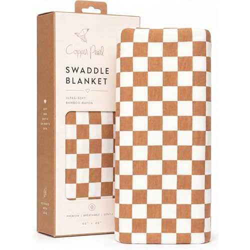 Copper Pearl Swaddle Blankets for Newborns | Soft Stretchy Receiving Blankets for Boys and Girls | Large 46 x 46 Inch Baby Blankets | Lightweight and Breathable Swaddles | Rad