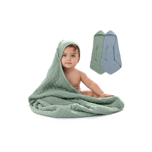 Hooded Baby Towels - 6 Layers, Pack of 2