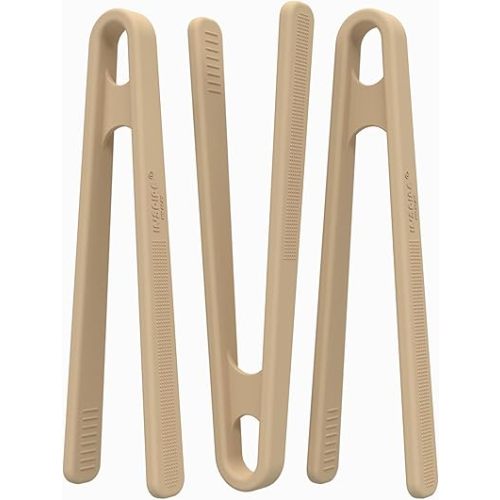 Inspire My Play 3 x Natural Silicone Mini Tongs for Kids - Kids Tweezers for Fine Motor - Small Toddler Tongs - Preschool Kid Tongs - Child Sensory Toys and Accessories