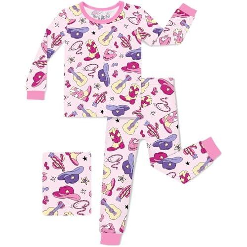 babee Reshinee Bamboo Viscose Toddler Girls Kids Pajamas Unicorn Mermaid Pjs Long Sleeve Snug fit 12M-8Y 2pcs Soft Jammies