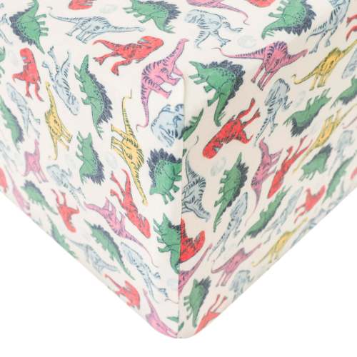 Premium Knit Fitted Crib Sheet - Dinosaurs of Jurassic Park