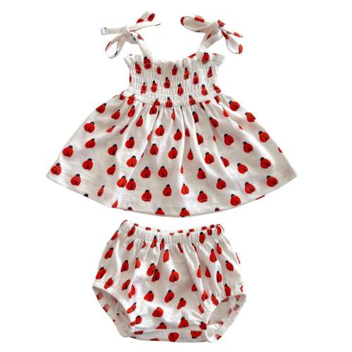 Ladybug / Organic Smocked Set