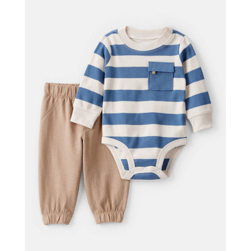 Baby Boy 2-Piece Striped Bodysuit & Pant Set - Carter's | Carter's