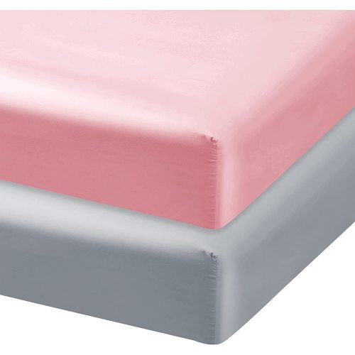 Pack n Play Sheet | Mini Crib Sheet - 2 Pack, 100% Satin, Super Soft and Silky, Fits Graco Pack and Play