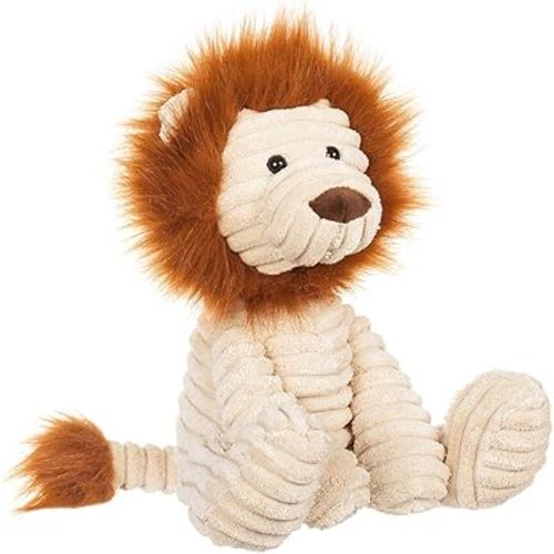 Apricot Lamb Toys Plush Corduroy Lion Stuffed Animal Soft Cuddly Perfect for Child (Corduroy Lion 8.5 Inches)