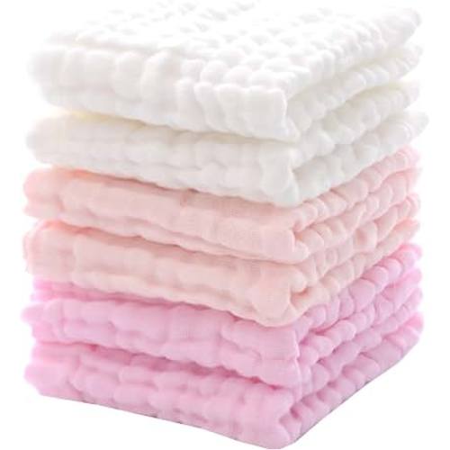 Amazon.com: MUKIN Baby Washcloths and Burp Cloths, Soft Absorbent Towels for Newborns, 6 Pack, 12x12 Inches (Pink)
