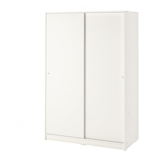 KLEPPSTAD Wardrobe with sliding doors - white 117x176 cm (46 1/8x69 1/4 ")