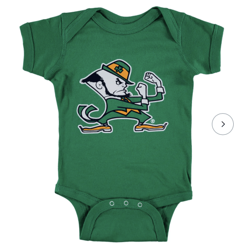 Notre Dame Onesie - Kelly Green