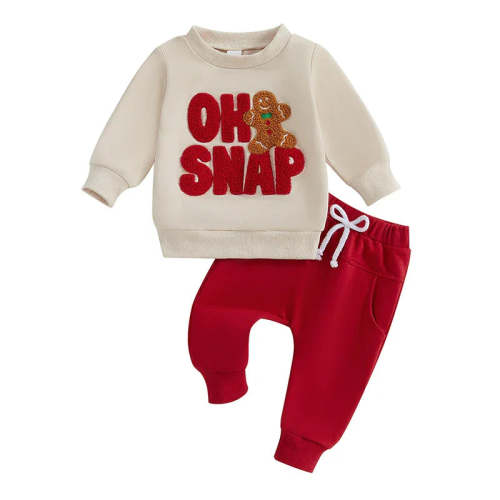 Oh Snap Christmas Gingerbread Toddler Set – The Trendy Toddlers