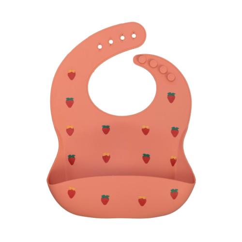 Silicone Baby Bib (Strawberries)
