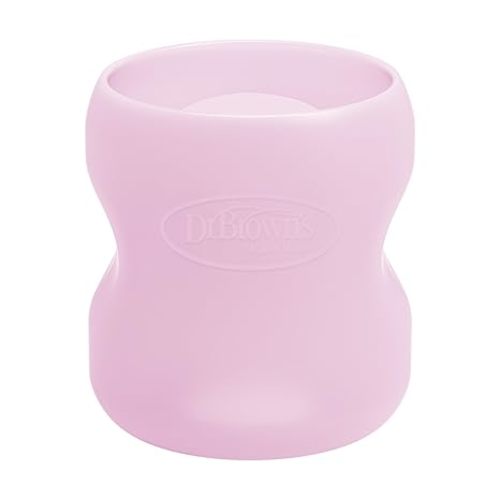 Dr. Brown's Options+ Wide-Neck Glass Bottle Sleeve, 100% Silicone, Pink, BPA-Free, 5 oz, 1-Pack