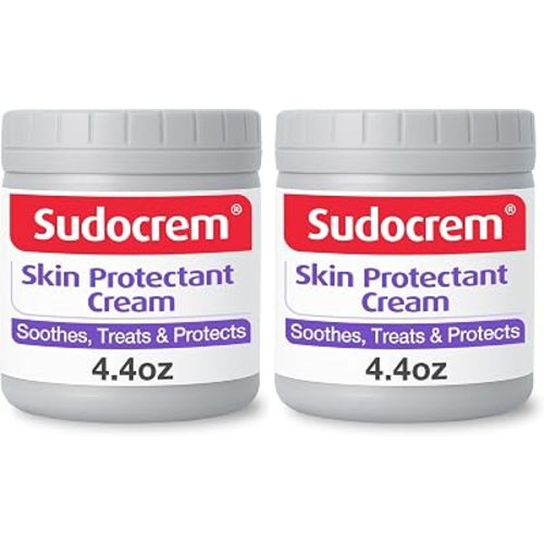 Sudocrem Diaper Rash Cream for Babies, Triple Action Zinc Oxide Baby Rash Cream, Soothing Skin Protectant for Diaper Care & Baby Skin, 4.4oz (125g) (Pack of 2)