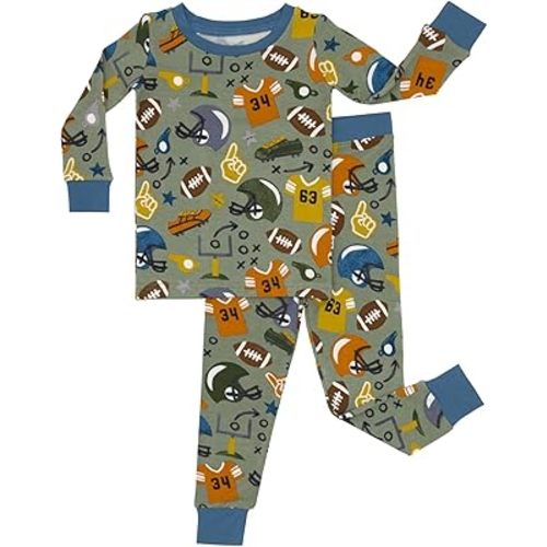 Little Sleepies Two-Piece Pajama Set for Boys & Girls, Soft Viscose from Bamboo Toddler Pajamas for Kids, Family Matching PJs