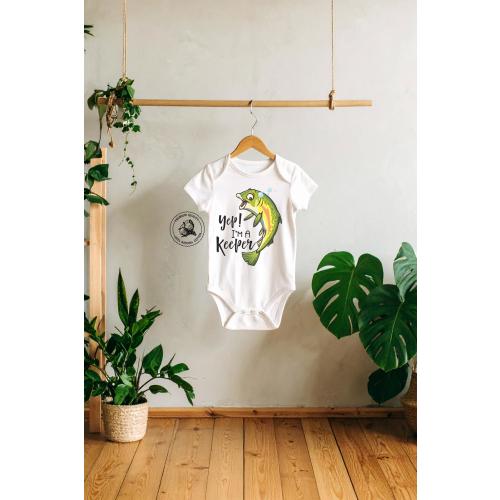 I'm a Keeper Fishing Onesie® - Fishing Shirt - 100% Cotton Baby Outfit - 300