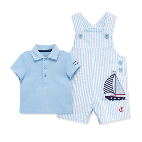 Sailboat Woven Shortall Set (3M-12M)