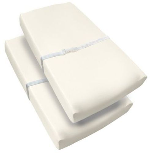 BreathableBaby Waterproof Cover, For 32" x 16"/81 x 41 cm Changing Pad, Ecru (2-Pack)