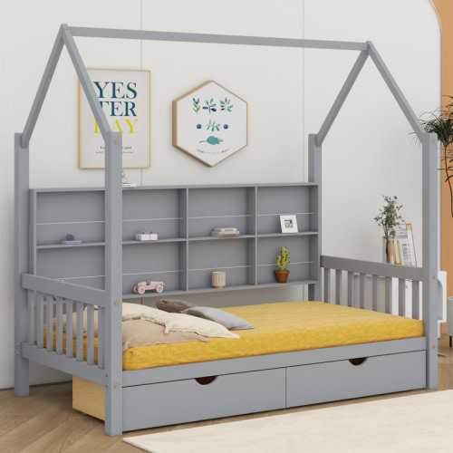 Harper Orchard Reydon Storage Canopy Bed & Reviews | Wayfair