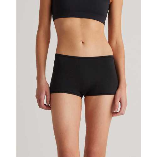 Cotton Boyshort (6-pack) in Black/Ocean