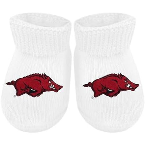 Creative Knitwear College Baby Bootie Sock - Team Logo, Multiple Colors, for Boys & Girls (Newborn - 6 Months)