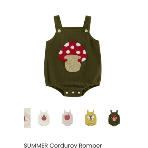 SUMMER Corduroy Romper - Hazel & Bo