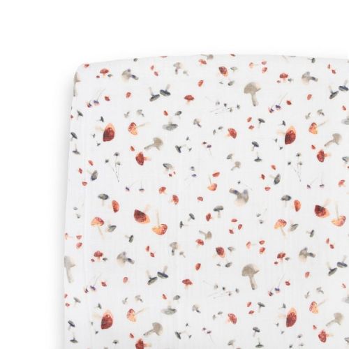 Little Unicorn Cotton Muslin Crib Sheet - Mushrooms