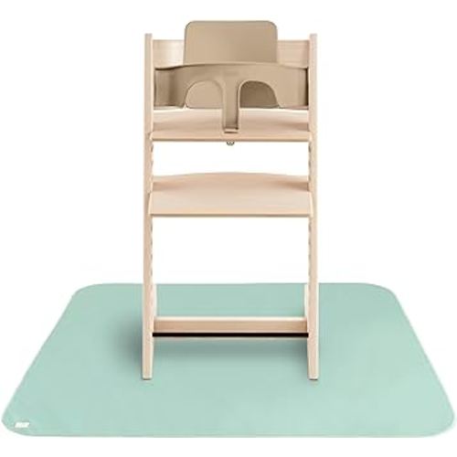 mushie Baby Splat Mat 42.5x42.5 Inch (Roman Green) | Water Resistant for Under High Chair and Infant Play