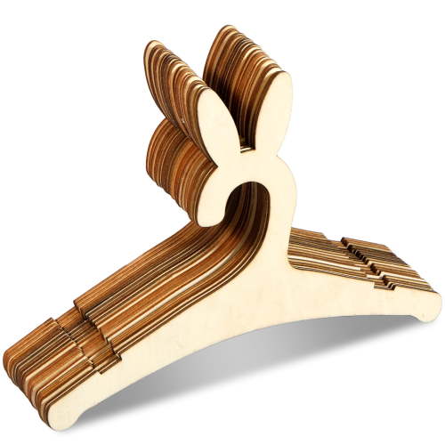 20Pcs Kids Wooden Hanger Wooden Baby Hanger Mini Toddler Children Clothes Hanger Cute Crown/Bear/Rabbit Ear Baby Girl Boy Hanger Toddler Infant Hanger for Baby Jacket Skirt Sweater