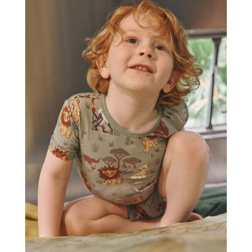 Disney Simba's Safari Two-Piece Short Sleeve & Shorts Pajama Set