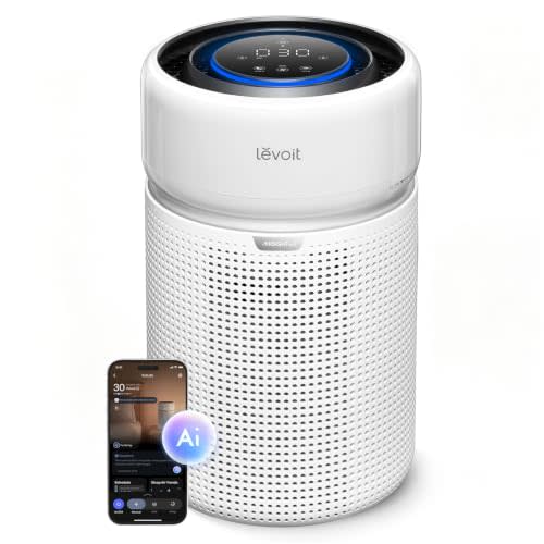 LEVOIT HEPA Air Purifier for Home Bedroom, Allergen Defense, Eleva 300X | 3-Channel Air Quality Monitor, AHAM VERIFIDE, Cover Up to 1208ft², Quiet Smart Room Purifier with AI Insight for Better Sleep