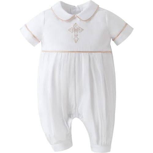 Baptism Outfits for Boys Newborn to 24 Months Baby Boy Rompers