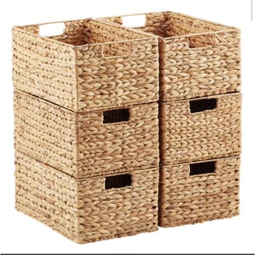 Water Hyacinth Storage Bins with Handles | The Container Store