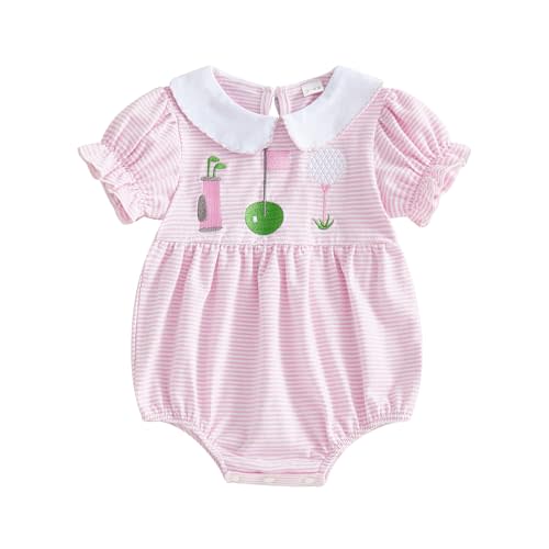 FIOMVA Baby Girl Half Birthday Outfit Smocked Bubble Romper Bow Cupcake Bodysuit Infant Birthday Gifts Bodysuit Clothes