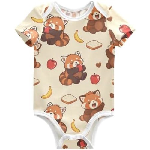 ALAZA Unisex Baby Short Sleeve Bodysuits Cotton Comfort Baby Clothes Soft Infant Outfits 3-24M
