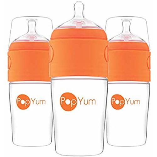 PopYum 9 oz Anti-Colic Formula Making/Mixing/Dispenser Baby Bottles, 3-Pack - 9 Ounce (Pack of 3)