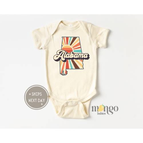 Alabama Baby Onesie® Loved Baby Long Distance Onesie State Organic Baby Onesies for Your Little, Baby Clothes for Newborns and Infants 1075