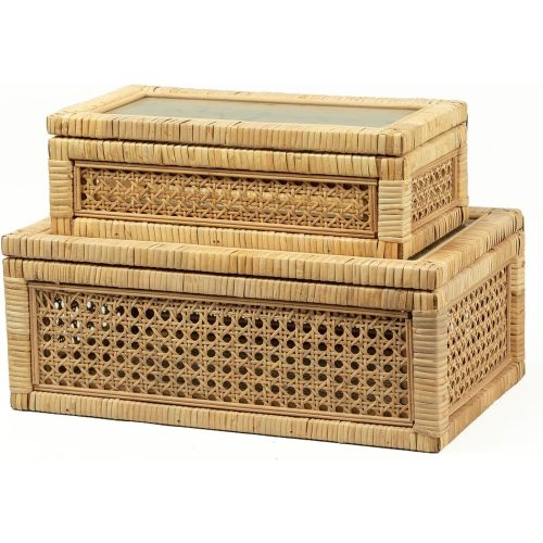 Rattan Display Box for Home Decor with Lid