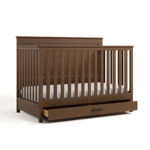 Graco Tristan 5-in-1 Convertible Crib with Drawer - Hazelnut