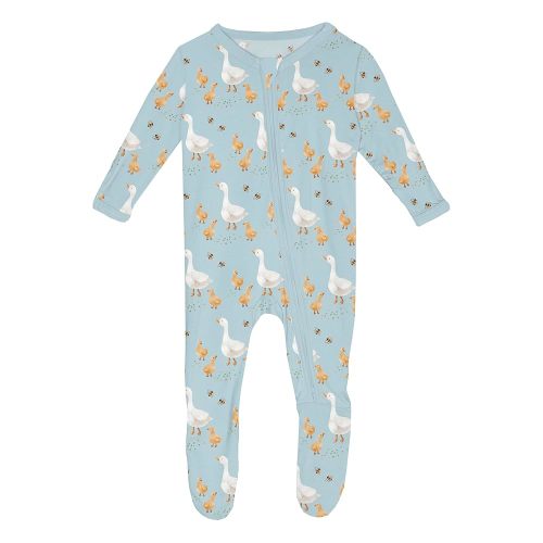 KicKee Baby & Toddler Zipper Footie – Ultra-Soft Viscose from Bamboo Pajamas with Flip Paws & Grips