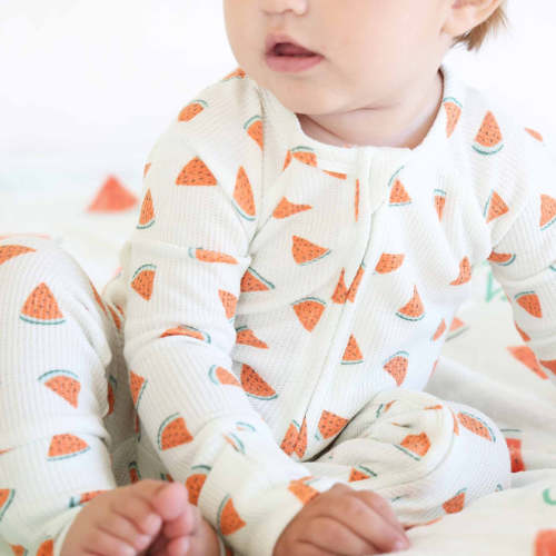 Slice, Slice Baby Bamboo Waffle Convertible Zip Romper