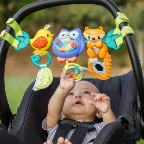 Infantino Go gaga! Musical Travel Bar Activity Toy: Lights Up, Spins, Rattles, Car Seat Toy