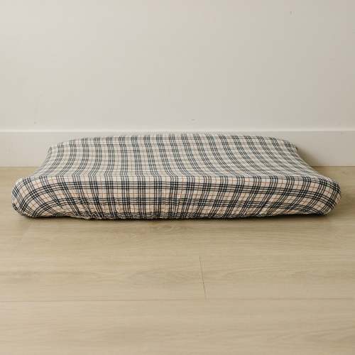 Vintage Plaid Muslin Changing Pad Cover
