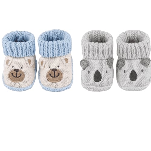 Newborn Knit Booties Soft Baby Sock Boots for Infant Boys Girls First Walkers 1 Pairs, 0-3 Months