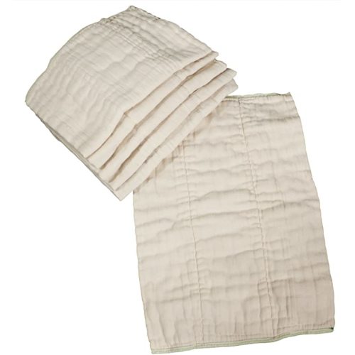 OsoCozy Unbleached Prefold Cloth Diapers 100% Cotton, Infant Size