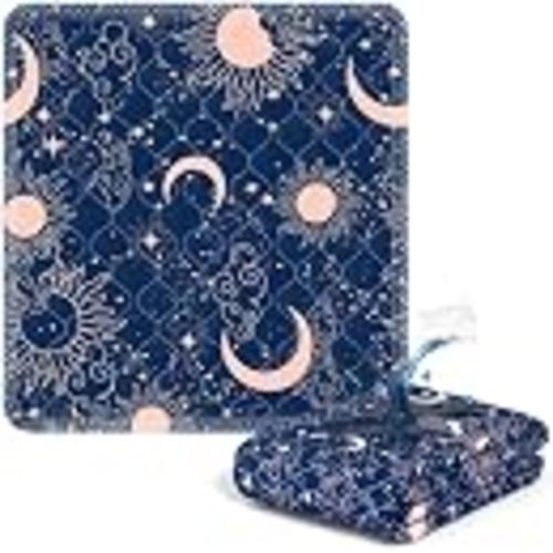 Printed Washable Bed Pads 34"X36" Reusable Underpads Navy Blue | Waterproof Mattress Protector Incontinence Bed Pads Pee Pads for Adults, Kids or Pets