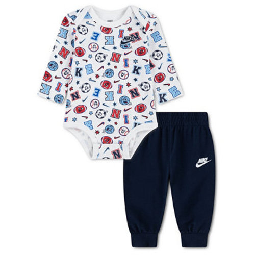 Baby Boys' Allover Print Bodysuit and Pants, 2-Piece Set