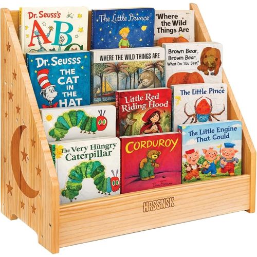 Baby Bookshelf, Montessori Front-Facing Toddler Book Display, 16.5" Wide