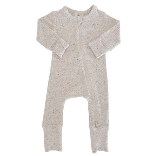 Dove Speckle / 2-Way Zip Romper