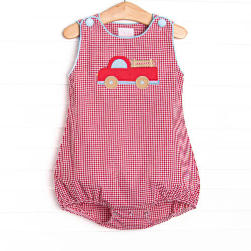 Trucking Along Applique Bubble, Red – Stitchy Fish